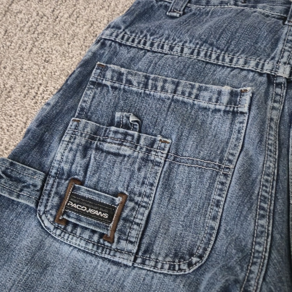 Paco Jeans Boys 8 Blue Baggy Skater Carpenter Loose Wide Leg 90s Y2K Vintage - Picture 8 of 9